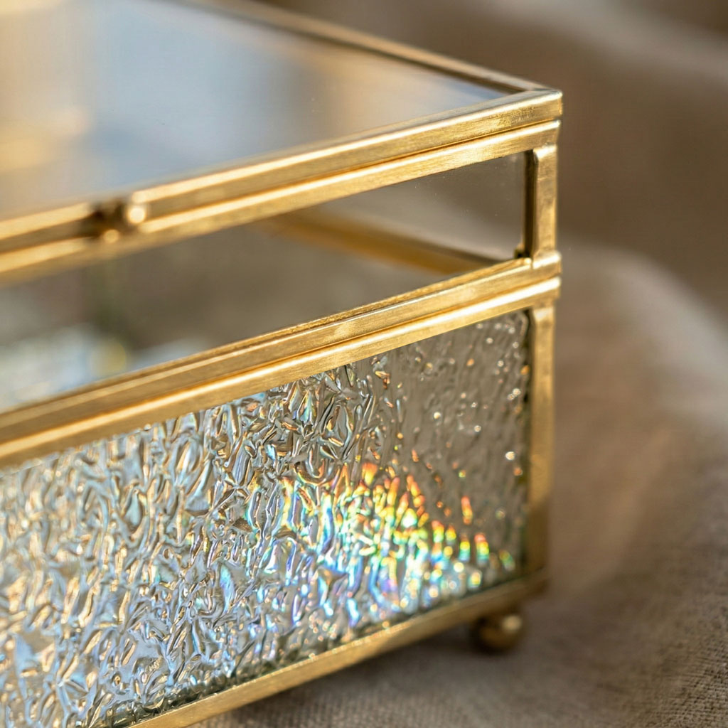 The Ripple Luxe" Glass Jewelry Chest - Image 5