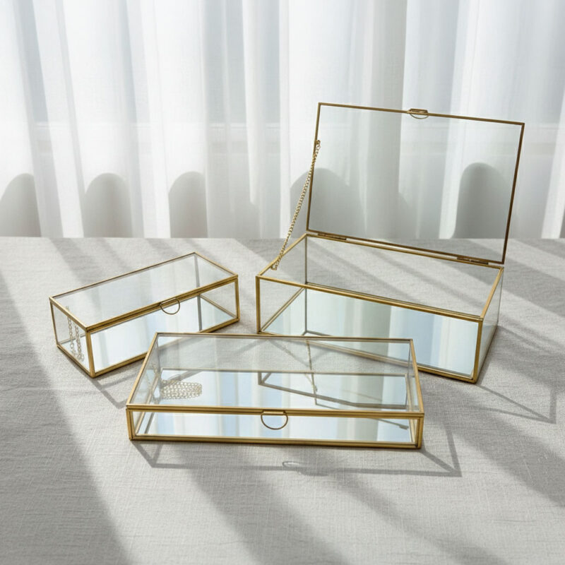 The Halo Reflection" Glass Vanity Trio