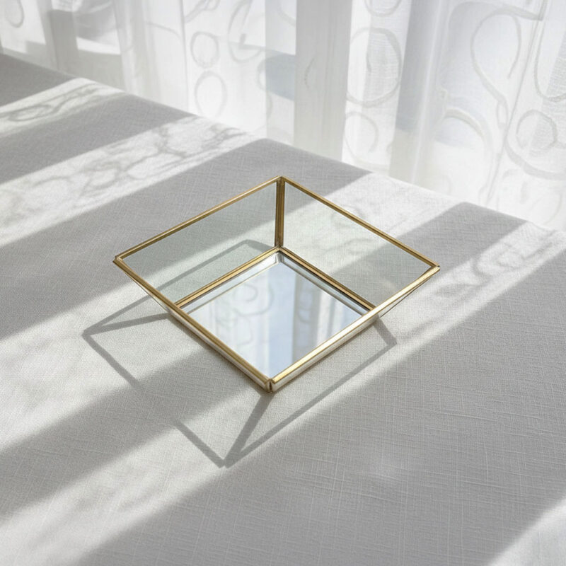 The Prism Apex" Geometric Glass Tray