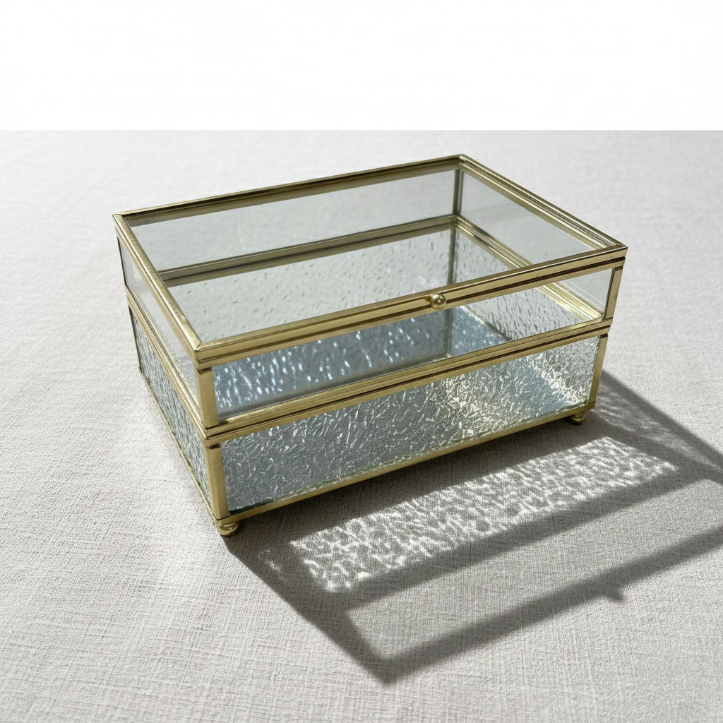 The Ripple Luxe" Glass Jewelry Chest - Image 3