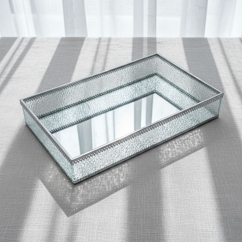 The Frozen Ice" Silver Vanity Tray