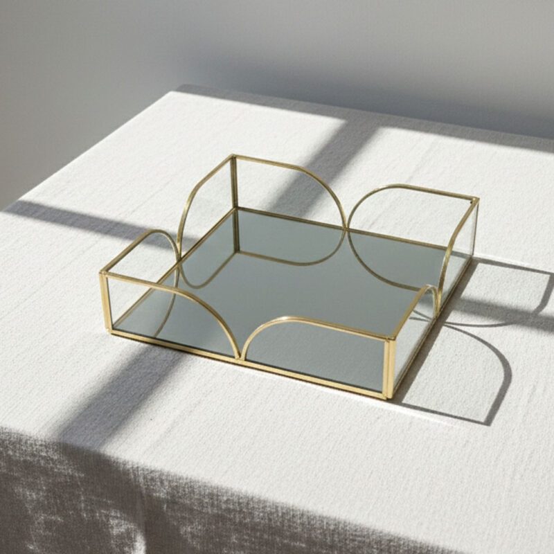 The Crescent" Arch Glass Tray