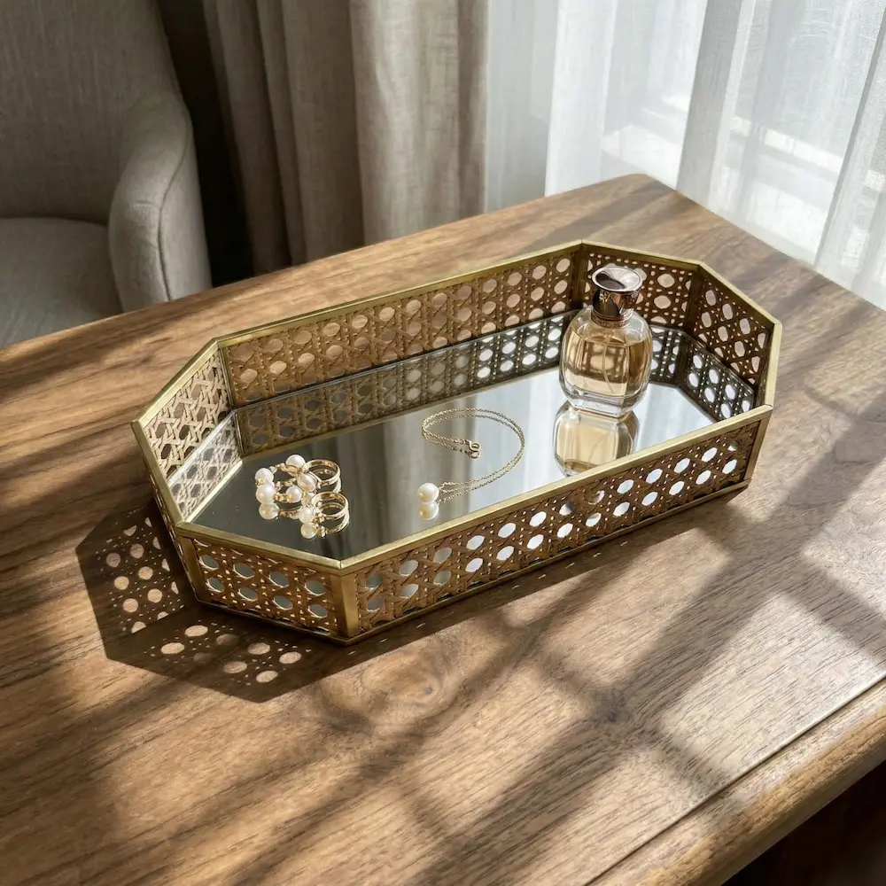 Geometric Mirror Tray