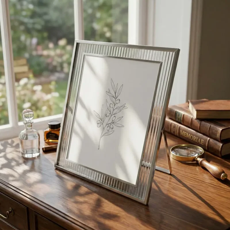 The Silver Linear" Textured Frame