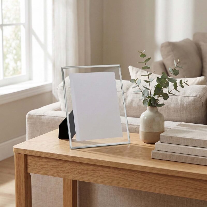 Minimalist Screen-Printed Glass Photo Frame